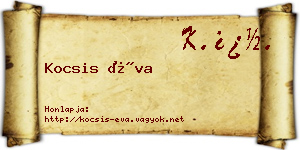 Kocsis Éva névjegykártya